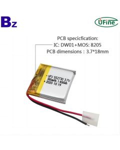 Li-polymer Cell Supplier Provide 3.7V 380mAh Battery