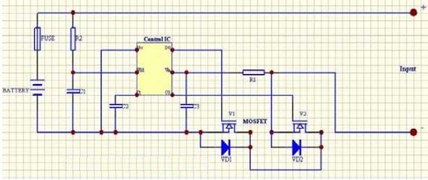 typical lithium-ion rechargeable battery protection circuit diagram