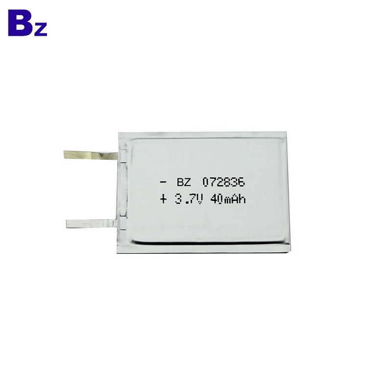 OEM Rechargeable Super-thin Battery 3.7V 40mAh