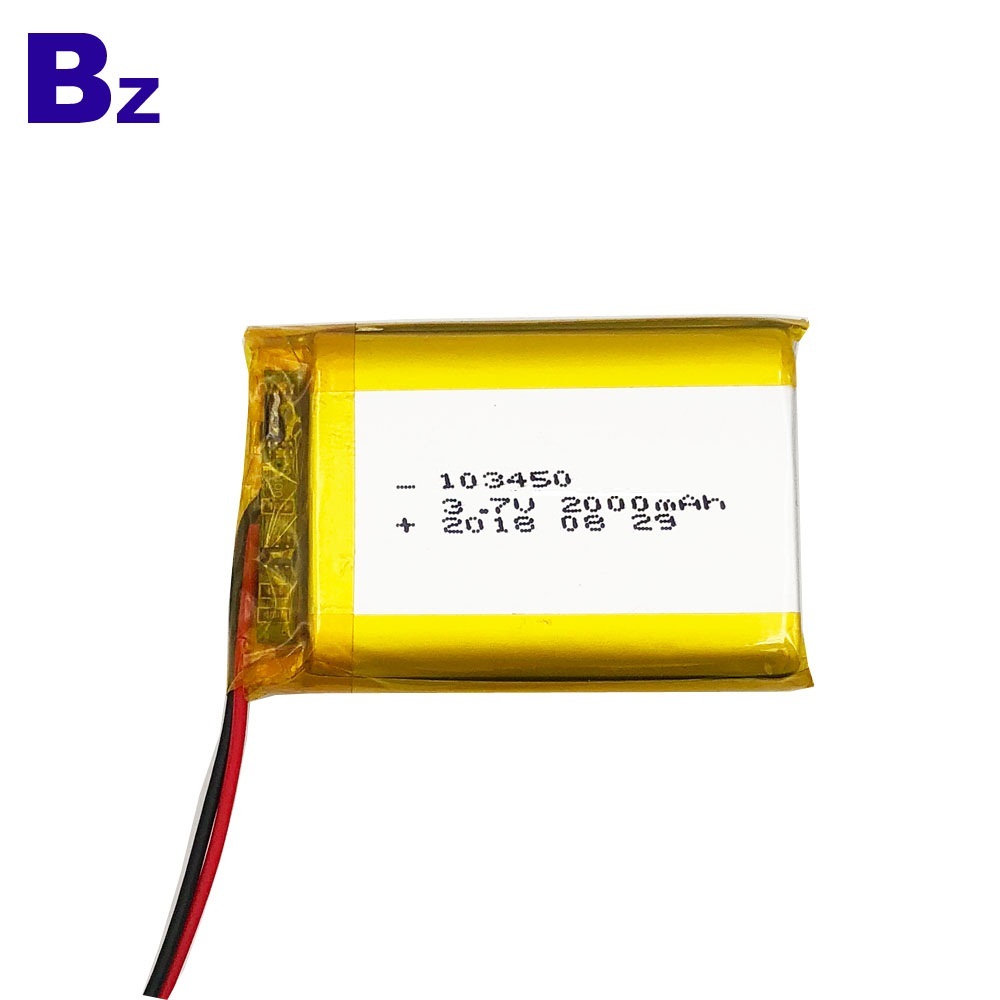 BZ 103450 2000mAh 3.7V Lipo Battery