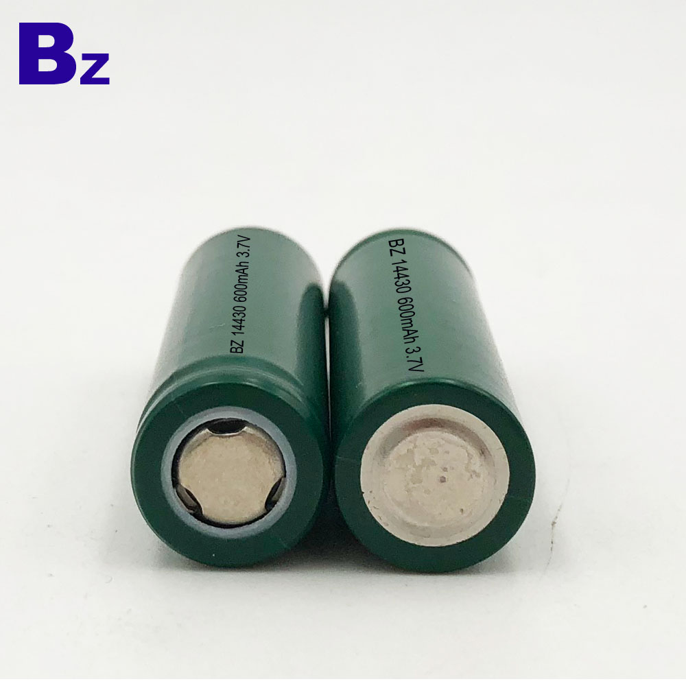 14430 600mAh 3.7V Lithium Ion Battery