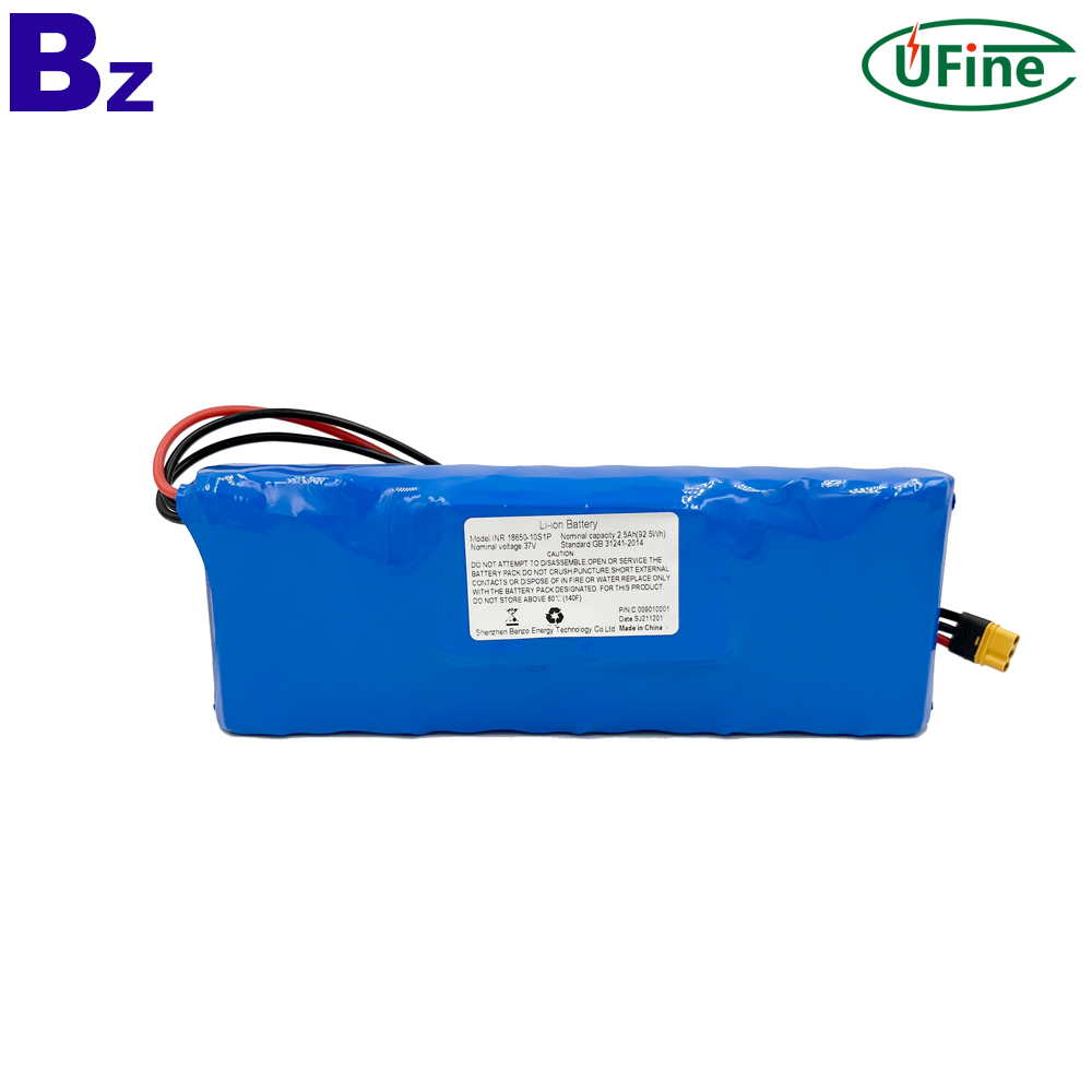 18560-10S1P_37V_2500mAh_Cylindrical_Battery_Pack-1-