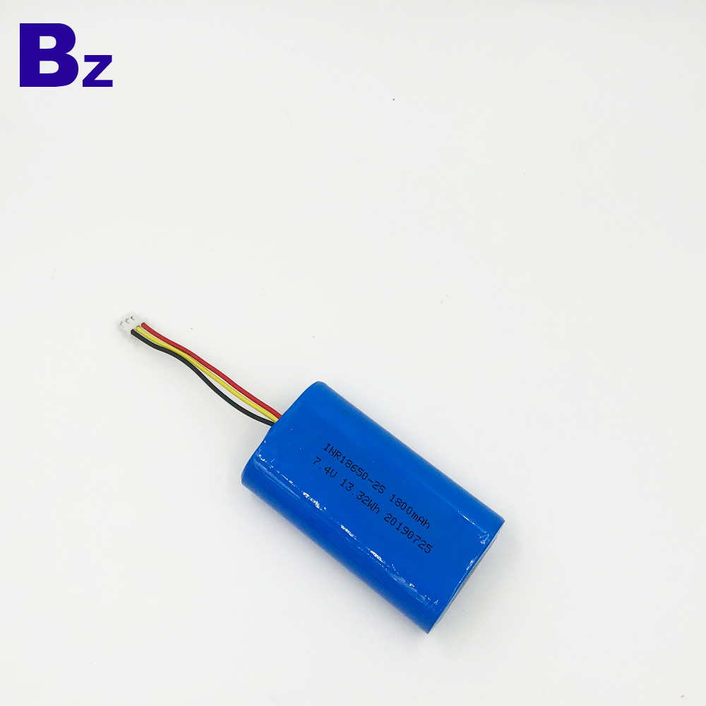 1800mAh 7.4V Li-Ion Cylindrical Battery Cell 