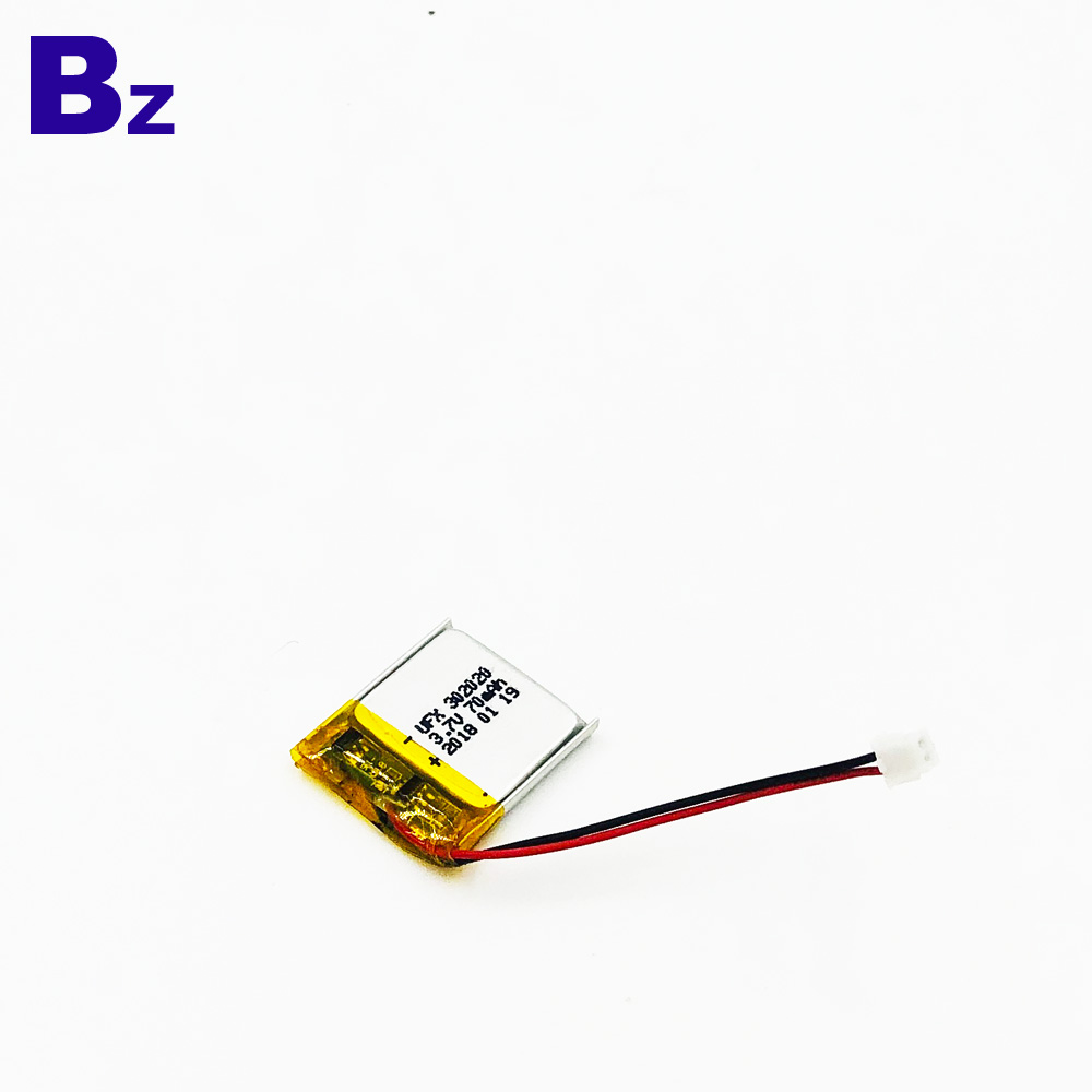 302020 70mAh 3.7V Li-Polymer Battery