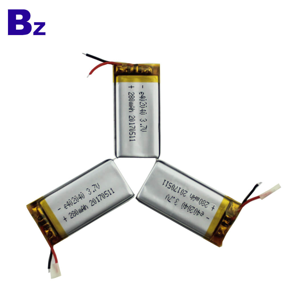 402040 280mAh 3.7V Lipo Battery
