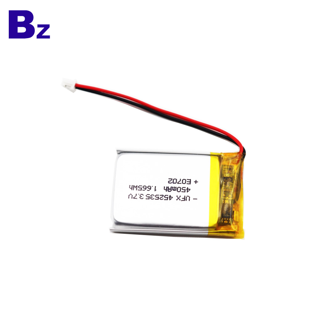 450mAh Li Polymer Battery With Wire And Plug
