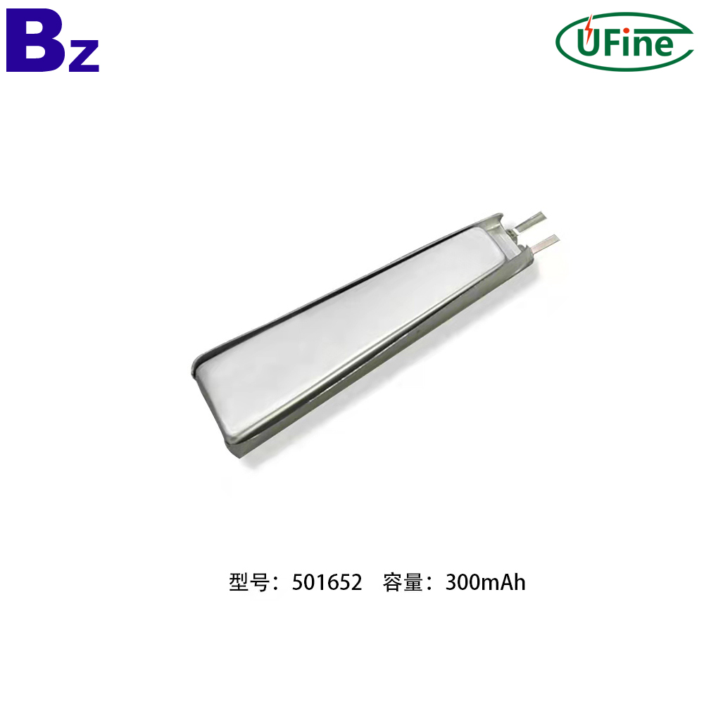501652_300mAh_3.7V_Special-shaped_Lithium_Polymer_Battery