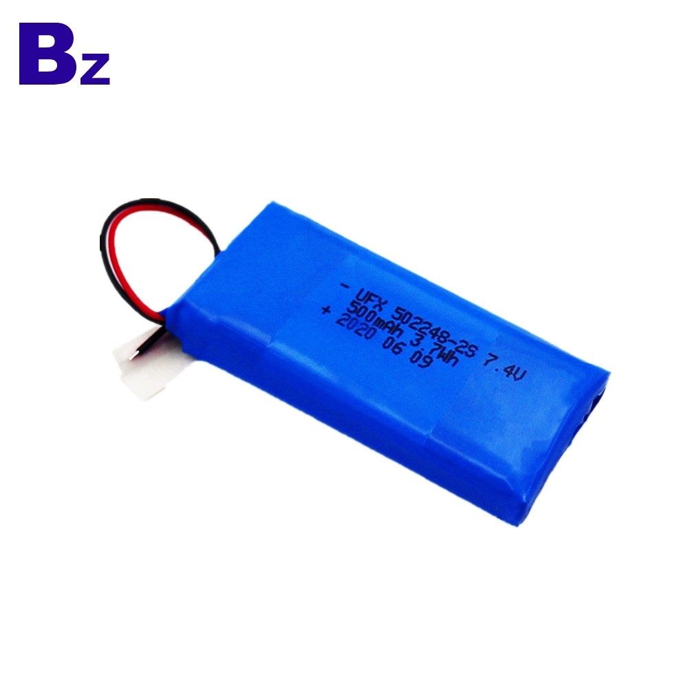 502248-2S_500mAh_7.4V_Lithium_Polymer_Rechargeable_Battery_1_