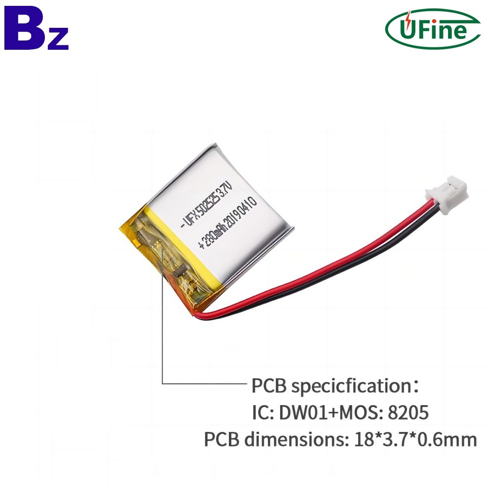 3.7 V 280mAh Lithium Ion Battery