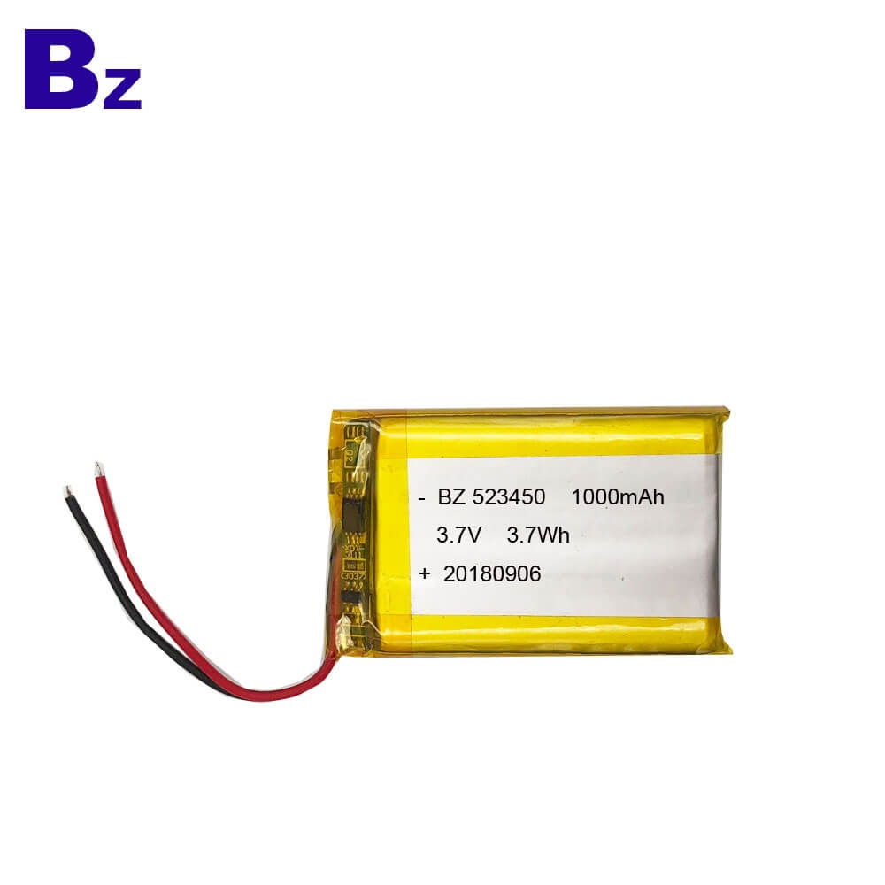 BZ 523450 1000mAh 3.7V Lipo Battery
