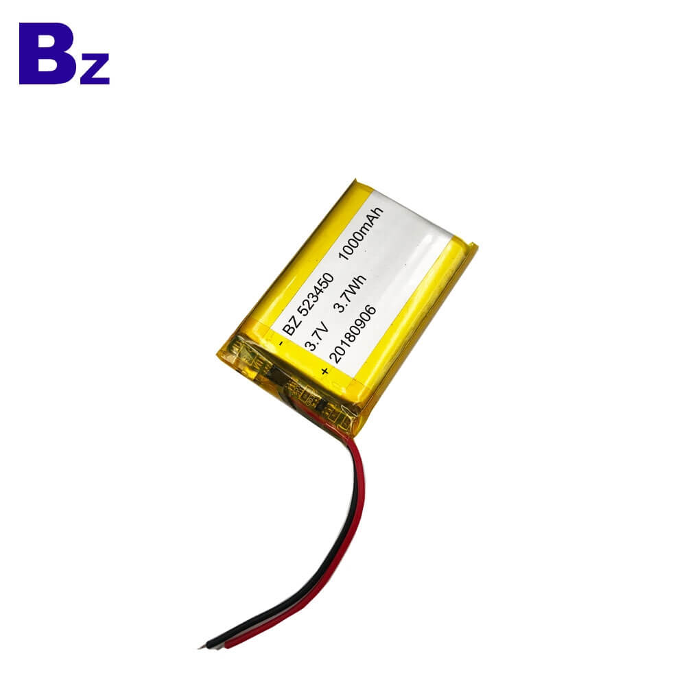 523450 1000mAh 3.7V Lipo Battery