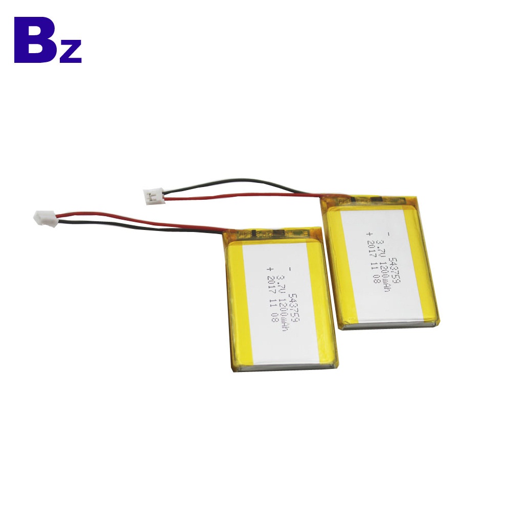 BZ 543759 1200mAh 3.7V Lipo Battery