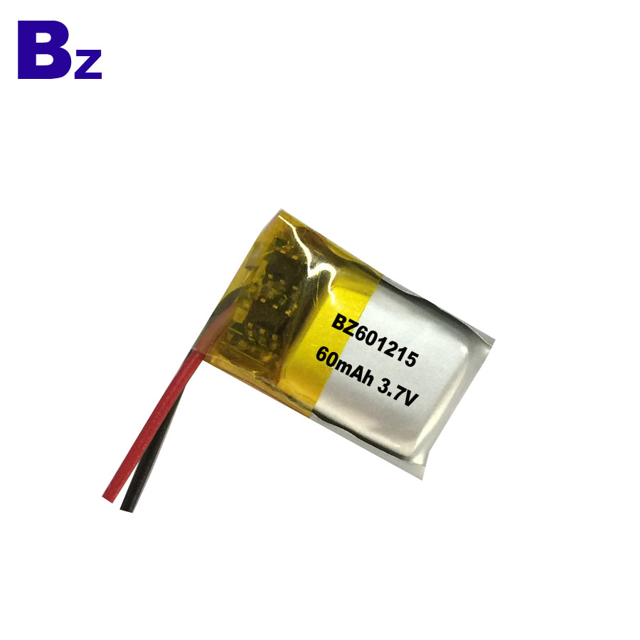 601215 60mAh 3.7V LiPo Battery