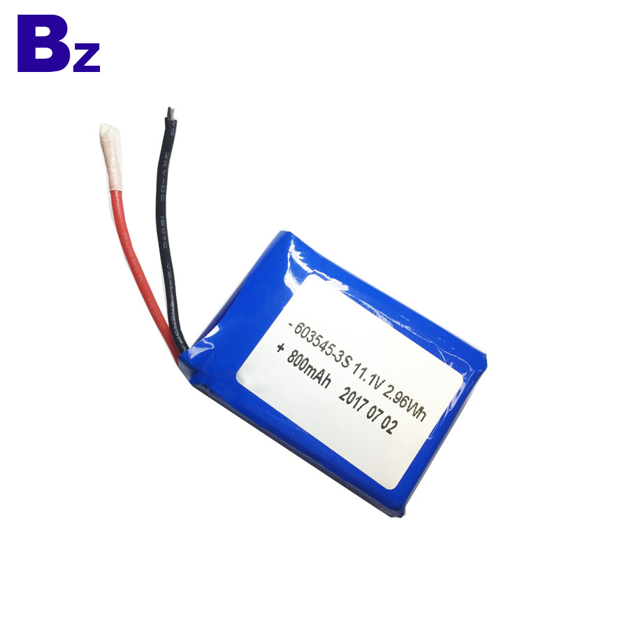 603545 3S 800mAh 11.1V Li-Polymer Battery Pack