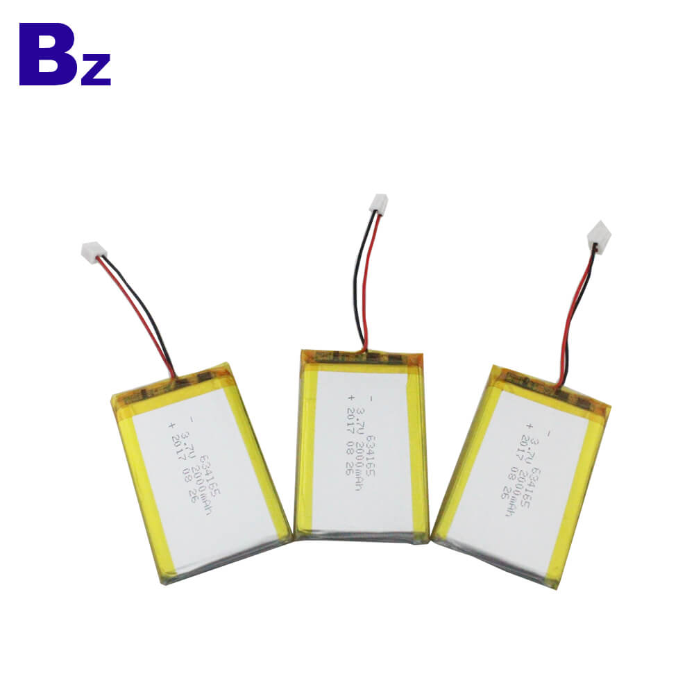 BZ 634165 2000mAh 3.7V Lipo Battery