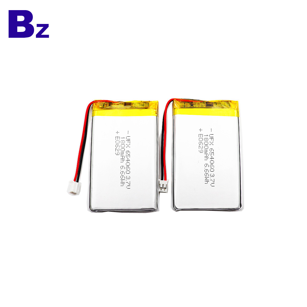 654060 1800mAh 3.7V Li Polymer Battery 