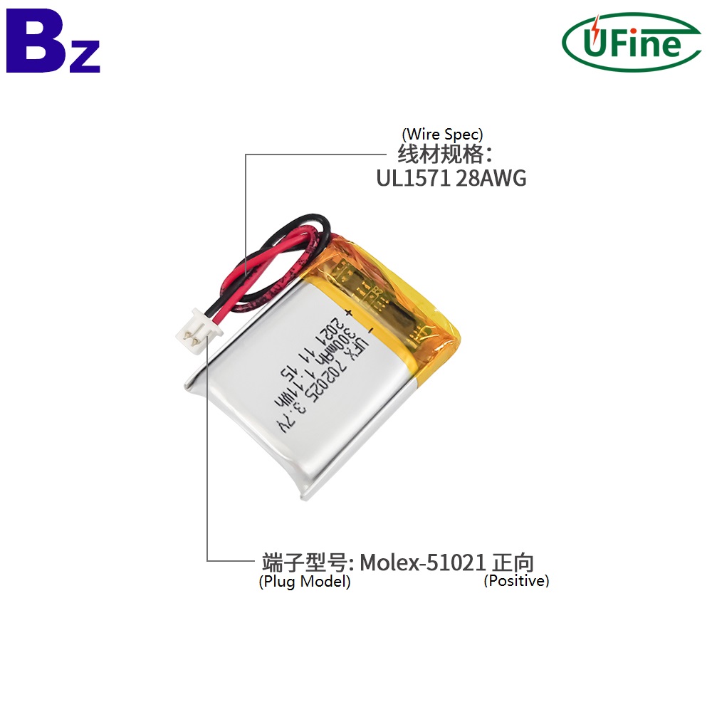 702025_3.7V_300mAh_Rechargeable_Lipo_Battery3