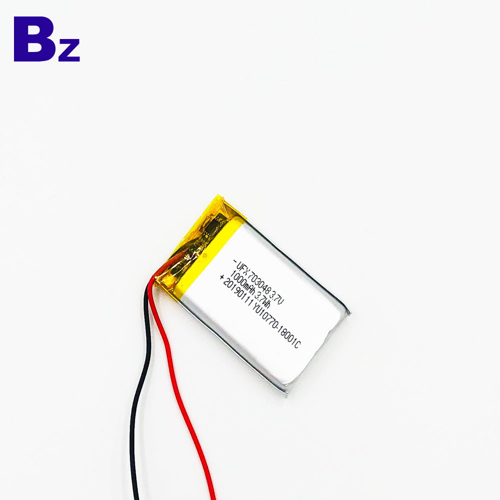 703048 1000mAh 3.7V Lithium Polymer Battery 