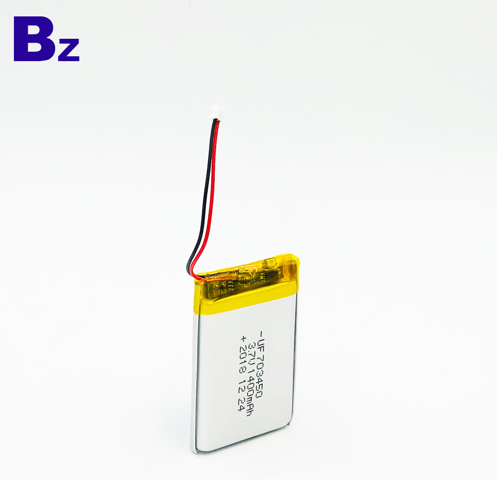 703450 1400mAh 3.7V Lithium Polymer Battery 