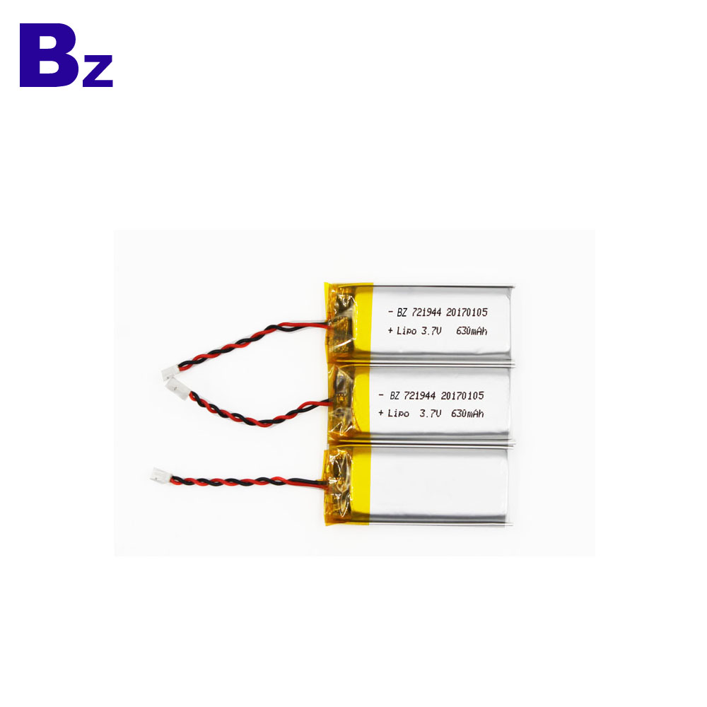 721944 630mAh 3.7V Polymer Li-ion Battery