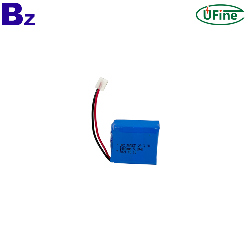 803030-2P_3.7_1400mAh_Rechargeable_Battery_Pack-2-