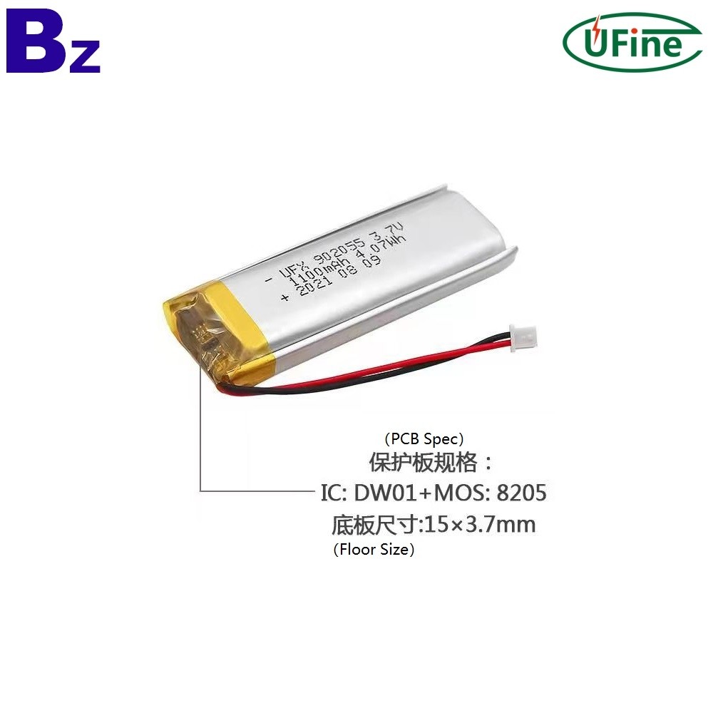 UFX_902055_1100mAh_3.7V_Lithium_Ion_Polymer_Battery_2_