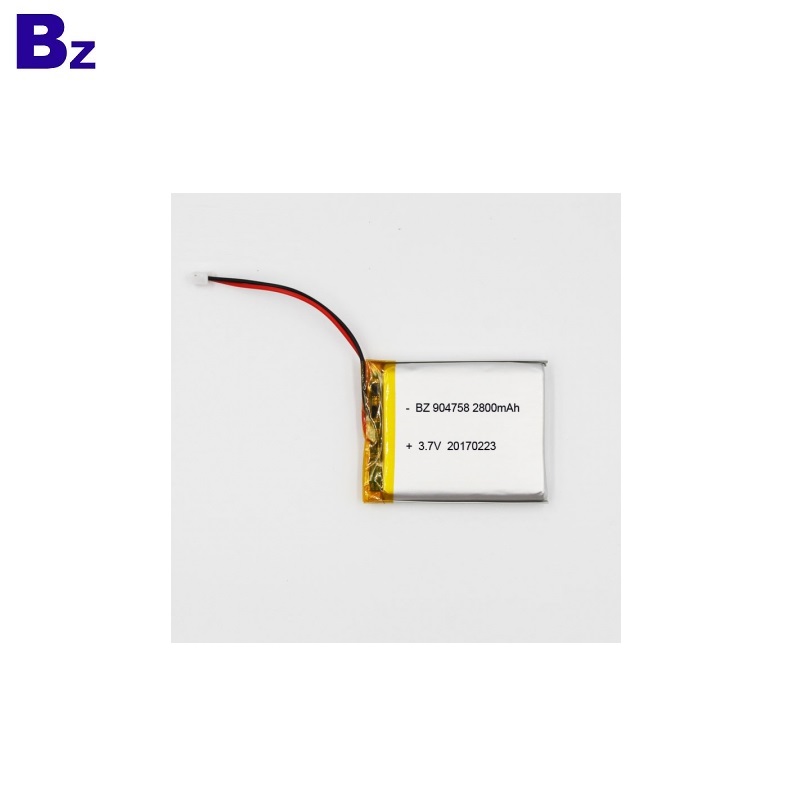 904758 3.7V 2800mAh Rechargeable LiPo Battery